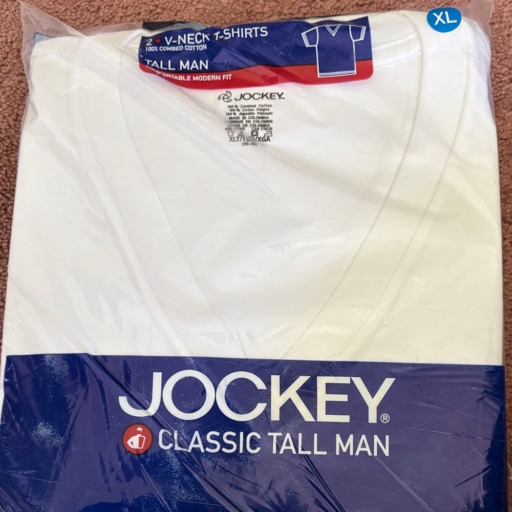 Jockey Classic Tall Man V-Neck T-Shirt - White